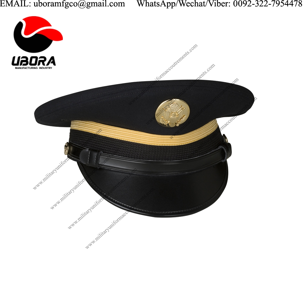 ARMY ENLISTED SERVICE CAP, DRESS BLUE Military Peak Cap supplier, Military Peaked Caps, Handmade 